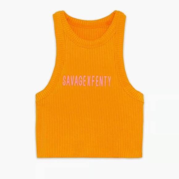 Savage X Fenty Essential Heavy Rib Cropped Logo Tank - Picture 5 of 5